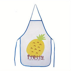 Disposable Waterproof Apron Kitchen Waist Apron Fruit Pattern Cooking Supplies