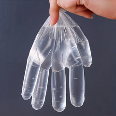 100pcs Food Transparent Disposable Gloves Dishwashing Beauty Kitchen Supplies