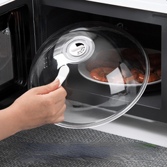 Heat Resistant Microwave Splatter Cover with Steam Vent