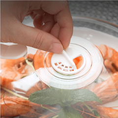 Heat Resistant Microwave Splatter Cover with Steam Vent