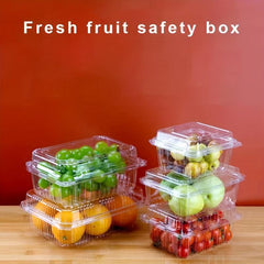 50pcs Plastic Hinged Noodle Container To Go