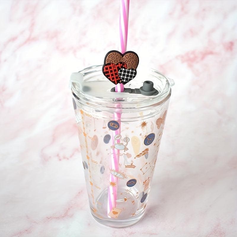 25PCS Leopard Printed Adults Drinking Straws Toppers Decorations