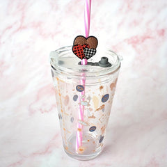 25PCS Leopard Printed Adults Drinking Straws Toppers Decorations