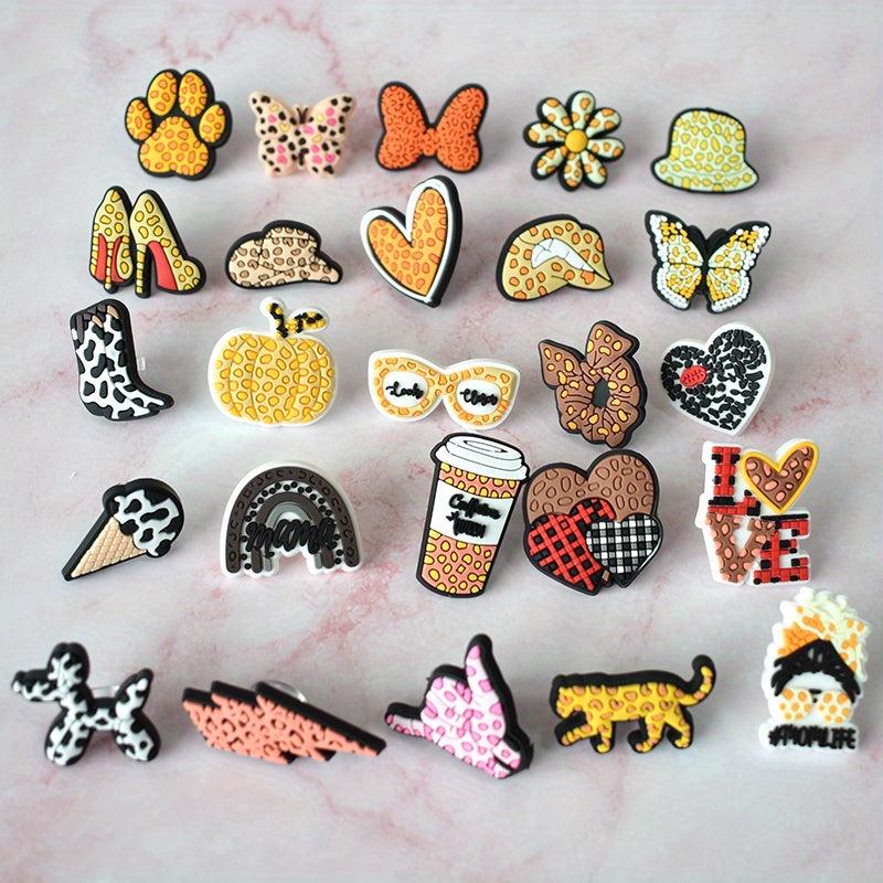 25PCS Leopard Printed Adults Drinking Straws Toppers Decorations