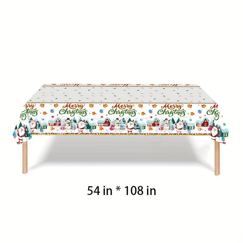 Christmas Tray Set Party Supplies Tablecloth Cups Towels