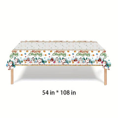 Christmas Tray Set Party Supplies Tablecloth Cups Towels