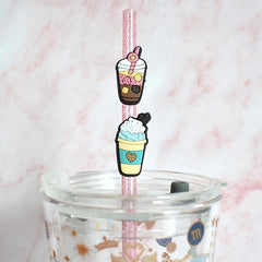 Random Mexican Food Concha Straw Toppers - Pack of 50/100