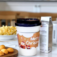 40pcs Christmas Coffee Cup Covers Fits 12-20oz Cups, Custom Christmas Designs