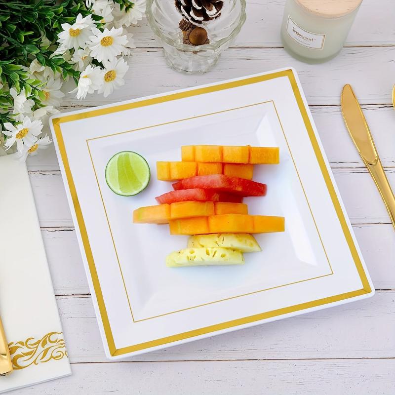 10pcs Disposable Dinner Plate 16 Dessert Plate 