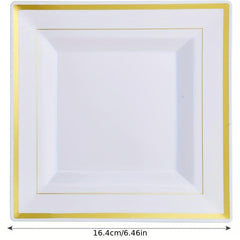 10pcs Disposable Dinner Plate 16 Dessert Plate 