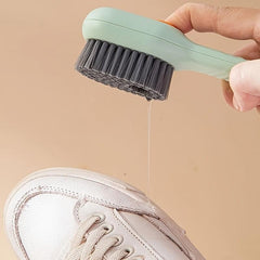 Soft Bristle Cleaning Brush for Laundry Shoes with Automatic Liquid Adding