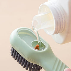 Soft Bristle Cleaning Brush for Laundry Shoes with Automatic Liquid Adding