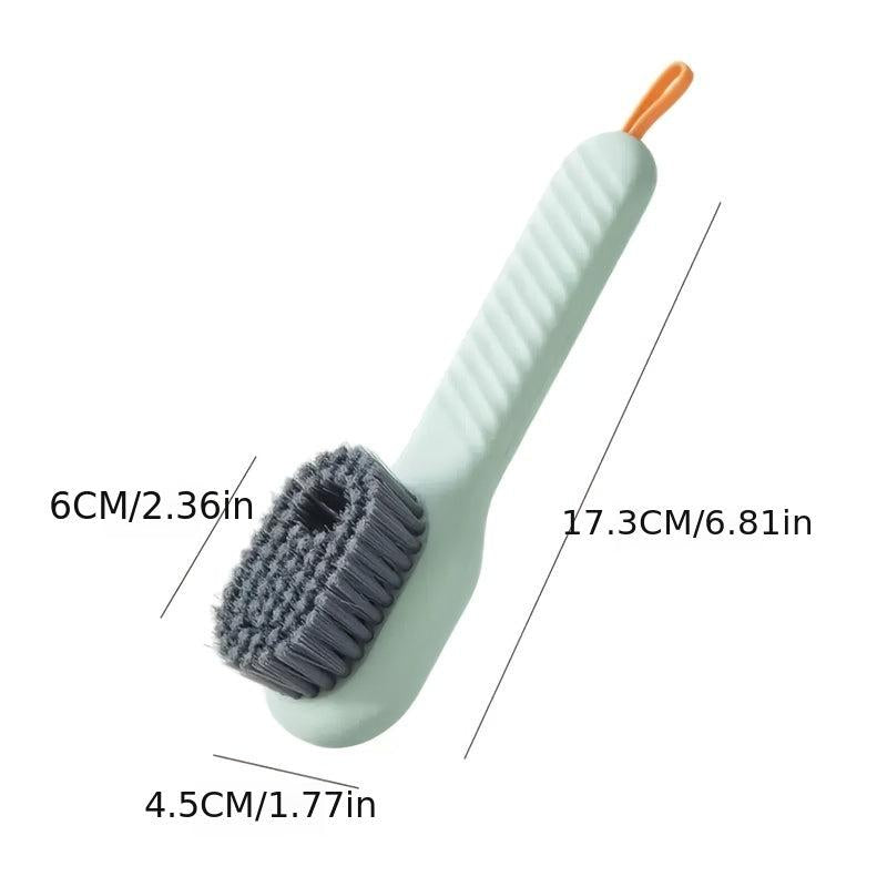 Soft Bristle Cleaning Brush for Laundry Shoes with Automatic Liquid Adding