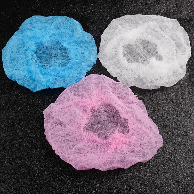 Disposable Chef Hair Cap Elastic Dustproof Cap For Kitchen Hood - Pink