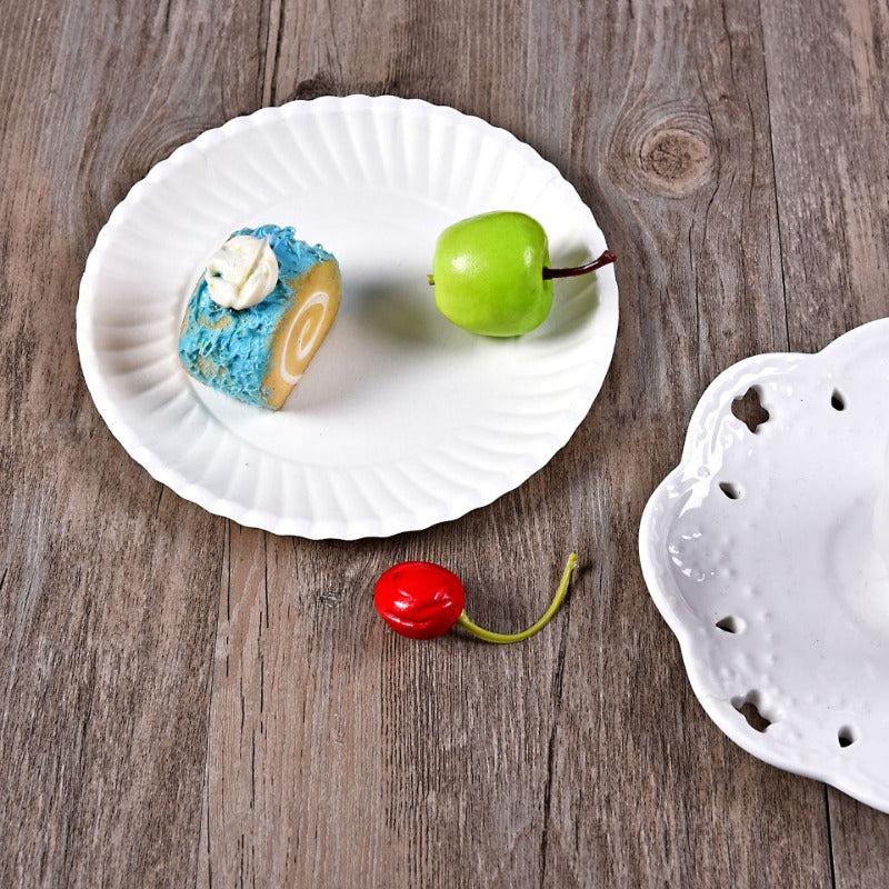 Disposable Paper Plates Party Round Birthday Cake BBQ Plates