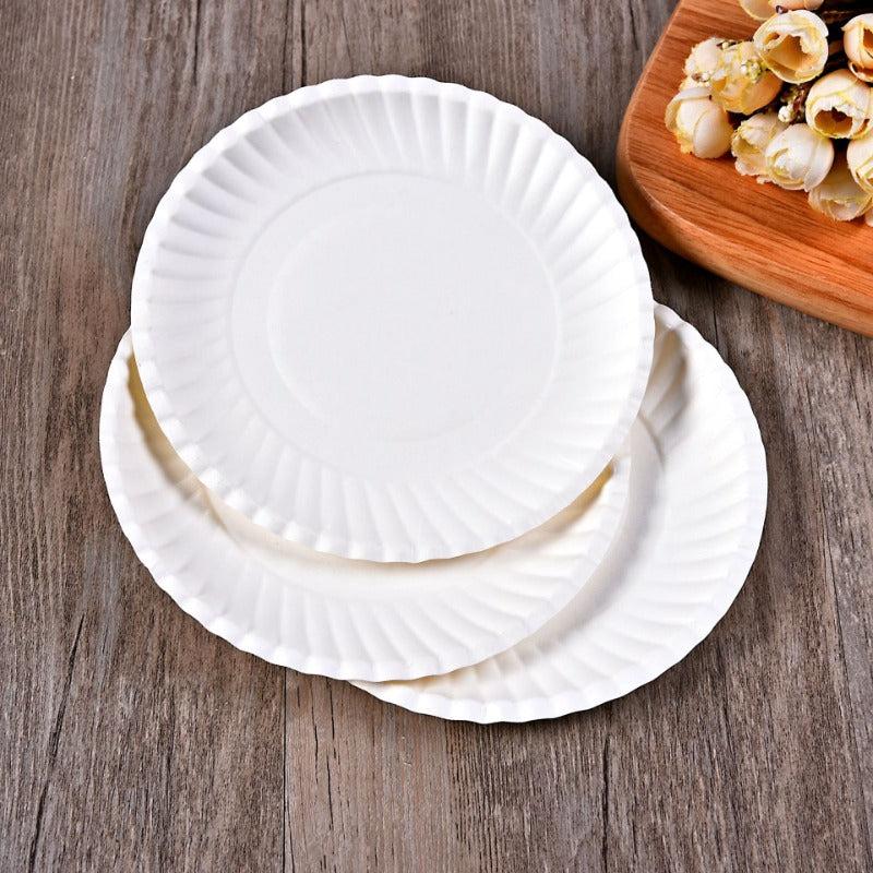 Disposable Paper Plates Party Round Birthday Cake BBQ Plates