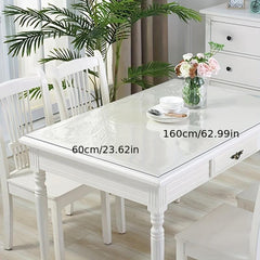Clear PVC Table Top Protector  Rectangular Crystal Transparent Table Cloth