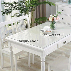Clear PVC Table Top Protector  Rectangular Crystal Transparent Table Cloth