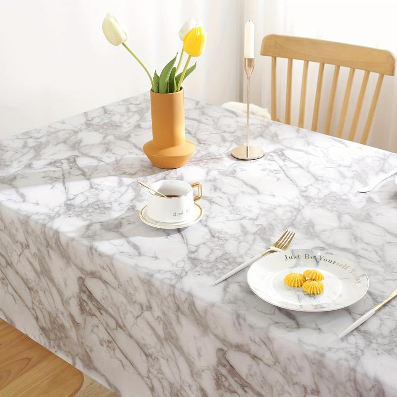 Nordic Style PVC Tablecloth Waterproof Marble Pattern Table Cloth