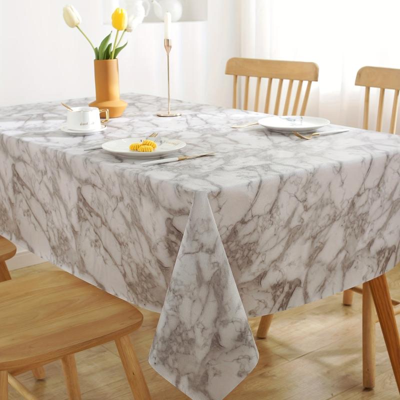 Nordic Style PVC Tablecloth Waterproof Marble Pattern Table Cloth
