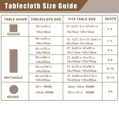 Polyester Tablecloth Solid Linen Fabric Style Tablecover