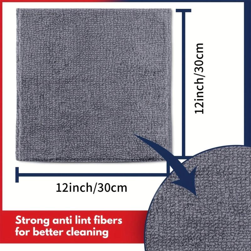 12pcs Microfiber Cleaning Cloth for Streak-Free Shine Car Washing
