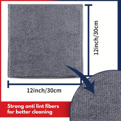12pcs Microfiber Cleaning Cloth for Streak-Free Shine Car Washing