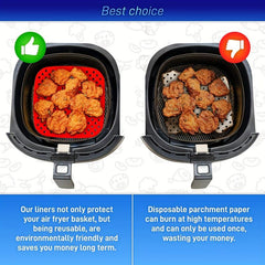 1pc Reusable Silicone Air Fryer Liner Easy Clean Air Fryer Accessories Non Stick