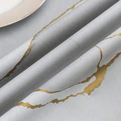 Plastic Tablecloth PVC Gray Marble Waterproof Table Cover