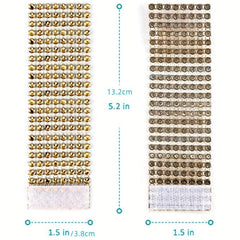 10pcs Rhinestone Napkin Rings Golden Buckle Holders for Weddings