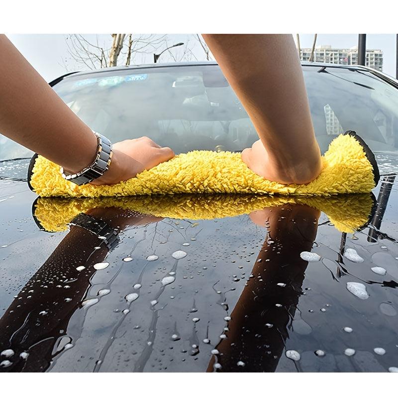 5pcs Double Layer Microfiber Car Cleaning Towels Soft Thick and Absorbent
