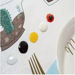 Waterproof Polyester Tablecloth Rectangle Style Table Cloth for Picnic or Party