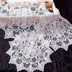 Vintage Lace Embroidered Doily Crochet Floral Fabric Anti Scalding