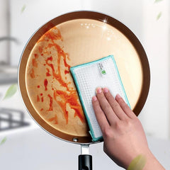 3pcs Bamboo Fiber Sponge Scrub for Kitchen Cleaning