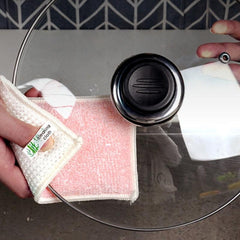3pcs Bamboo Fiber Sponge Scrub for Kitchen Cleaning