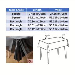 Waterproof Transparent PVC Table Cloth Anti-scalding Dust-proof