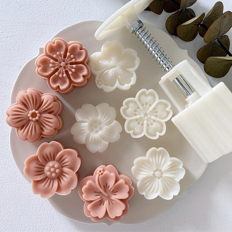 Mooncake Dessert Embossed Plastic Pressing Mold Set