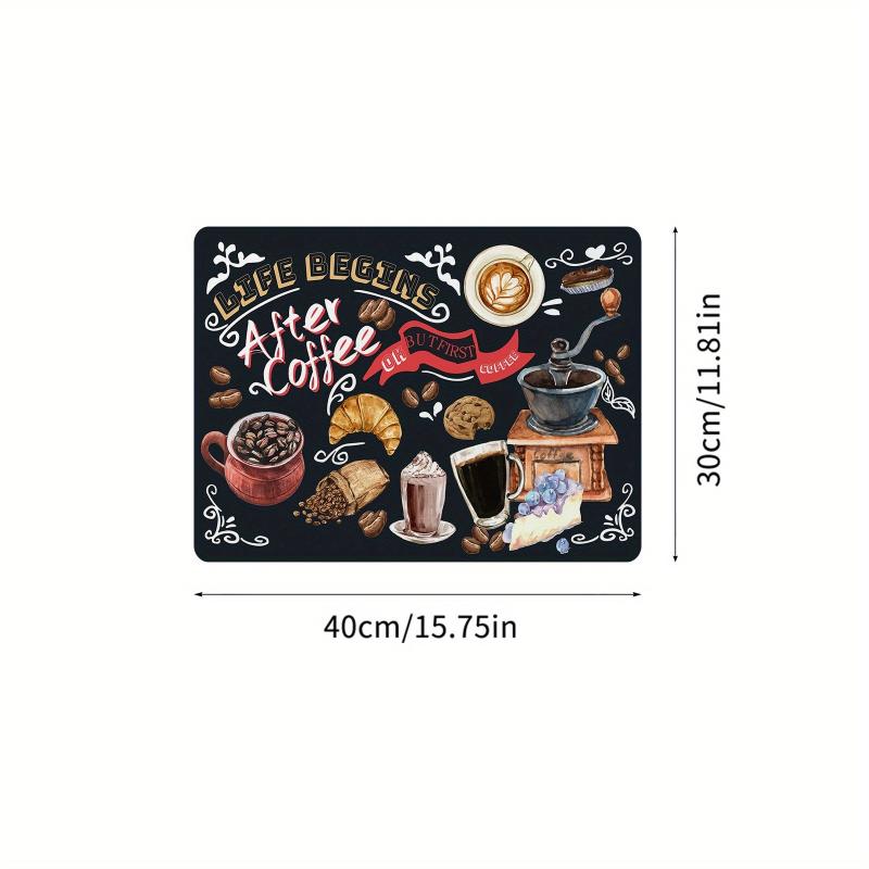 Coffee Dish Drying Mat Non Slip Absorbent Wear resistant