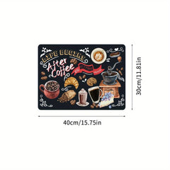 Coffee Dish Drying Mat Non Slip Absorbent Wear resistant