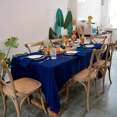 Polyester Table Cloth Set with Napkins - Solid Table Decor for Kitchen