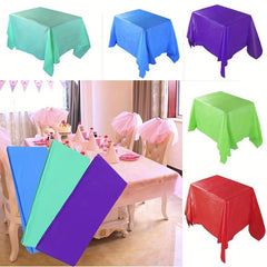 Plastic Tablecloth Disposable Table Cover Rectangle Solid Table Cloth
