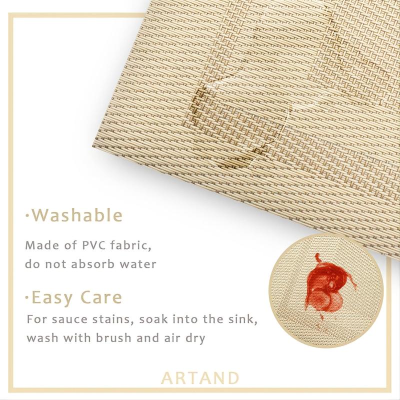 Woven Placemats for Dining Table Boho Decor Plastic Place Mats