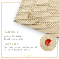 Woven Placemats for Dining Table Boho Decor Plastic Place Mats