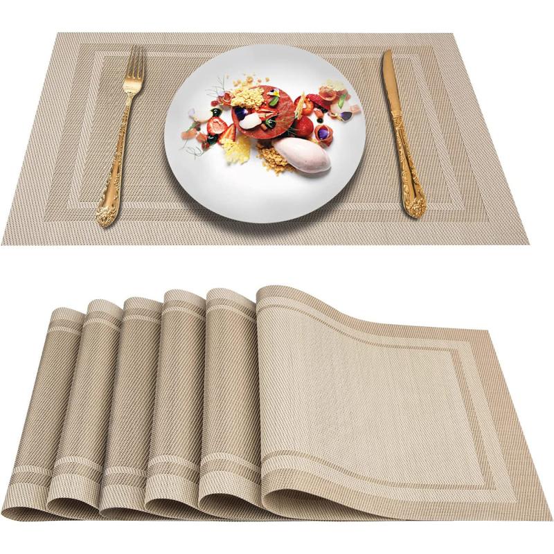 Woven Placemats for Dining Table Boho Decor Plastic Place Mats