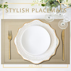 Woven Placemats for Dining Table Boho Decor Plastic Place Mats