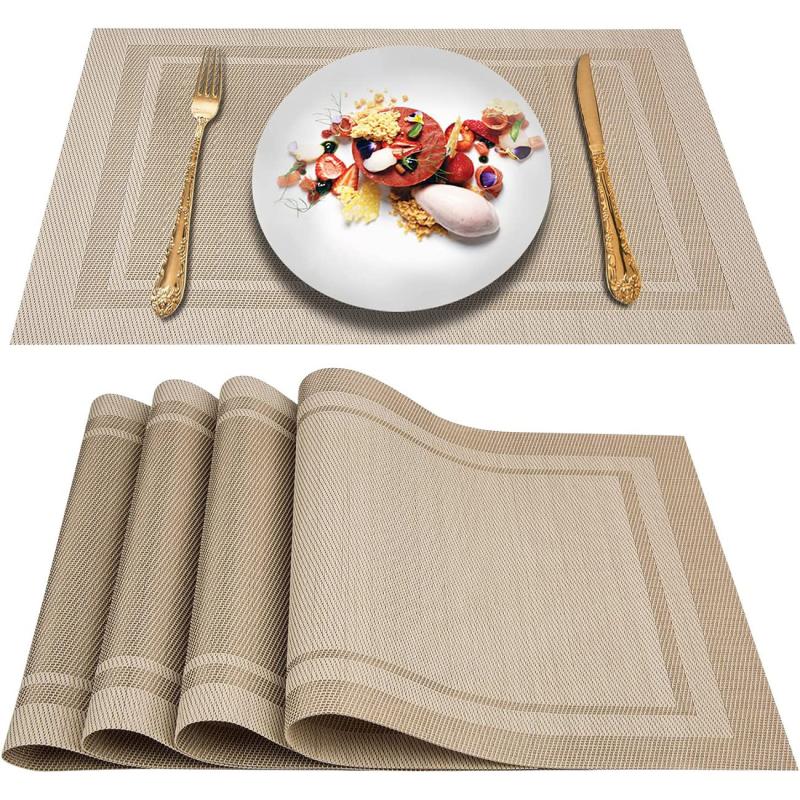Woven Placemats for Dining Table Boho Decor Plastic Place Mats