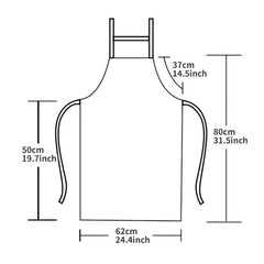 Waterproof Polyester Apron with Pockets for Kitchen BBQ Bar Caf Beauty Nail Stud