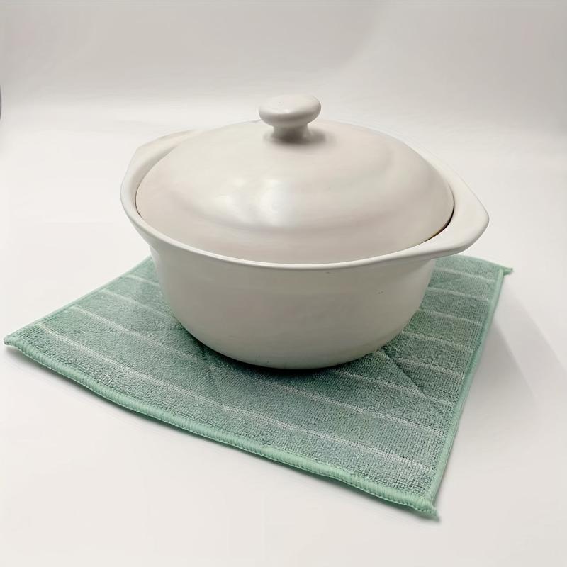 6pcs Bamboo Fiber Dish Towel Microfiber Soft Dishcloth Double sided Thickened