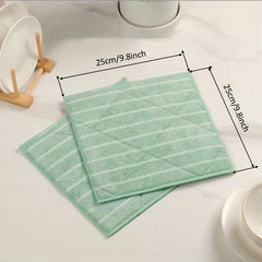 6pcs Bamboo Fiber Dish Towel Microfiber Soft Dishcloth Double sided Thickened