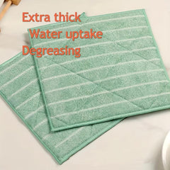 6pcs Bamboo Fiber Dish Towel Microfiber Soft Dishcloth Double sided Thickened